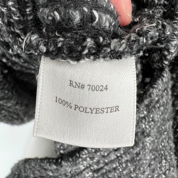 Bobi Los Angeles Off-Shoulder Half Sleeve Knit Top Charcoal Gray Size Medium - Picture 8 of 10